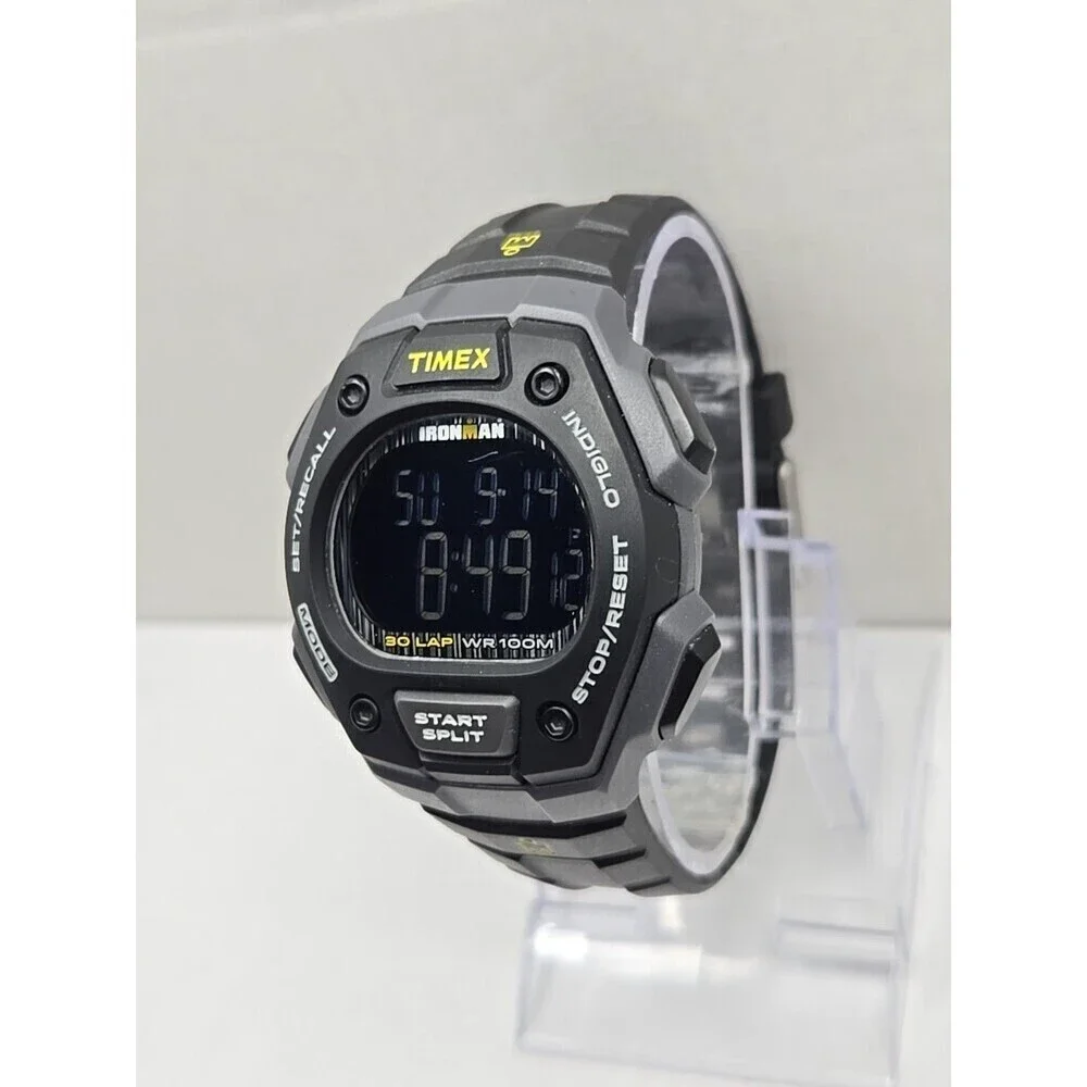 Timex Ironman Classic 30 Lap Watch 44mm Indiglo WR100M New Battery Quartz Mens